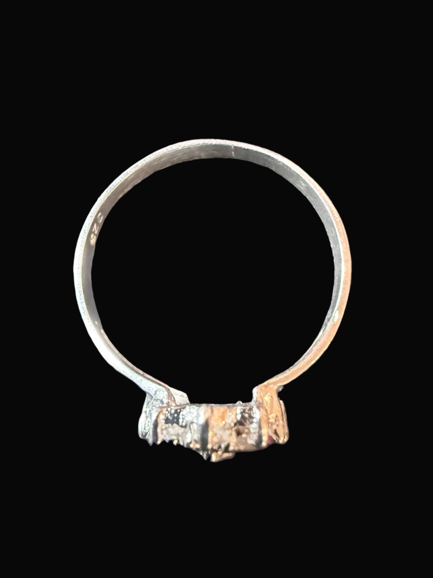 Virgencita with Tri Color CZ Ring