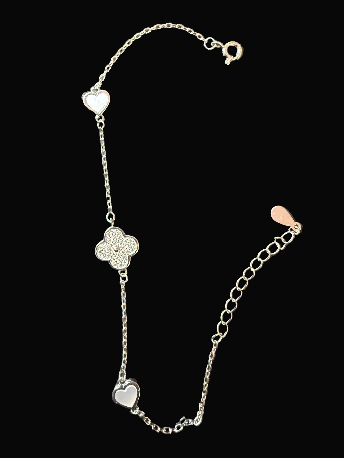 Clover and Heart Bracelet