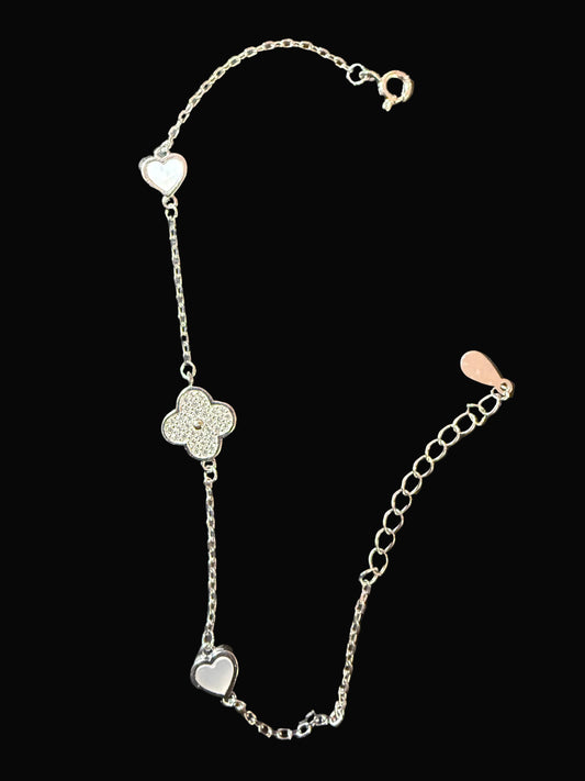 Clover and Heart Bracelet